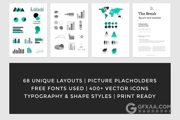 60多页A4简约画册风格keynote模板 - 顶尖PPT
