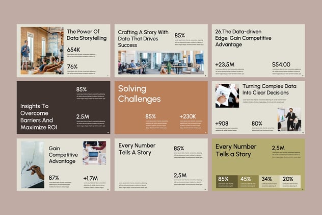 视觉数据展示推介方案PPT模板 - 顶尖PPT