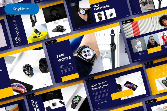 黄黑色图片拼贴商务提案Keynote模板 重试 - 顶尖PPT