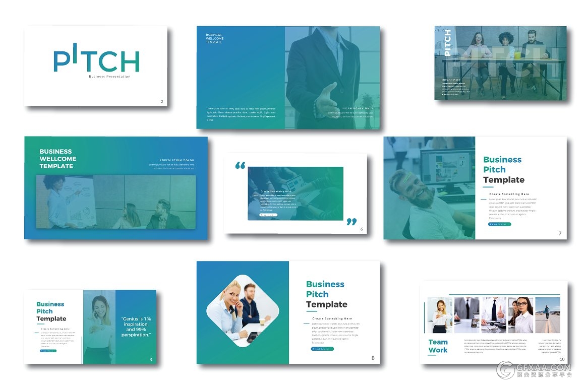 2种渐变配色83页商务多用途PPT模板 - 顶尖PPT