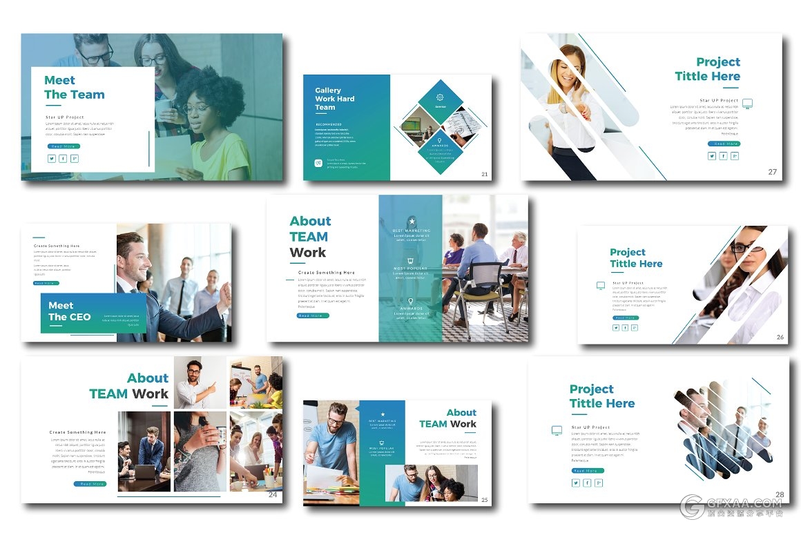 2种渐变配色83页商务多用途PPT模板 - 顶尖PPT