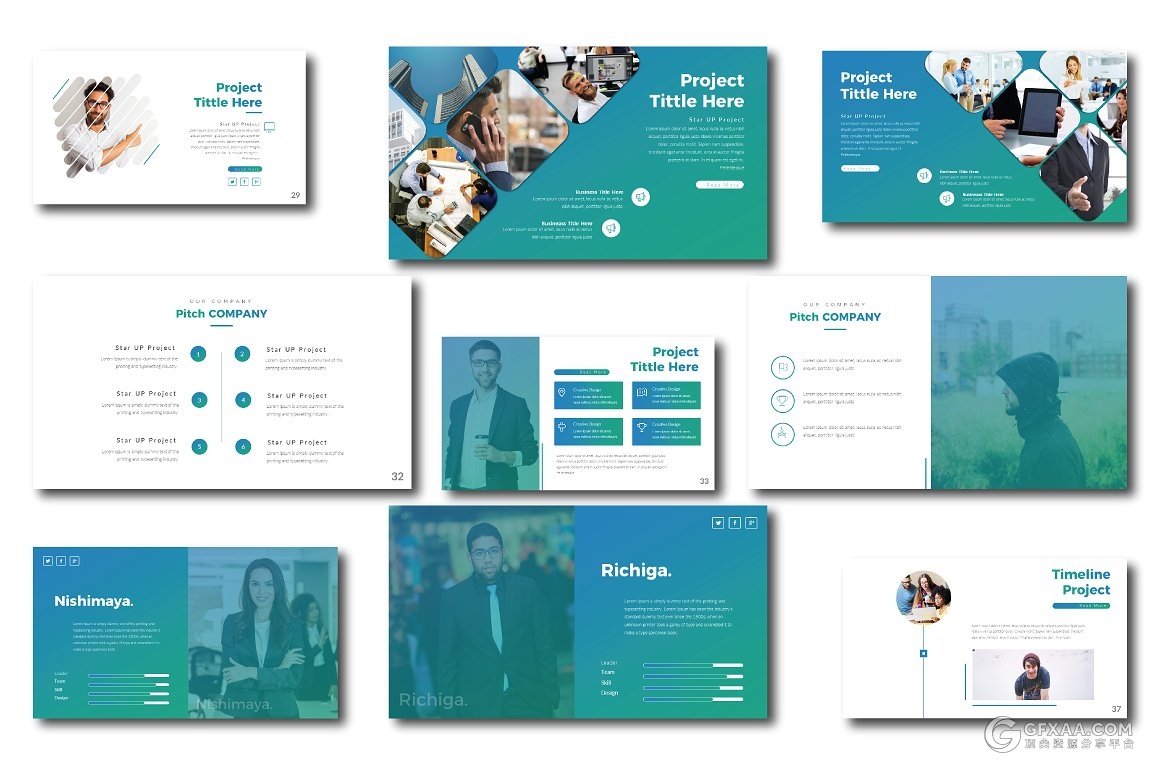 2种渐变配色83页商务多用途PPT模板 - 顶尖PPT