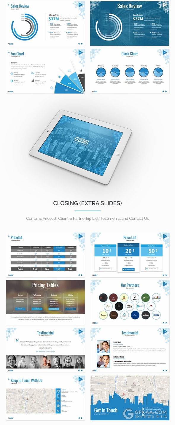 150页20种配色三角形组合商务PPT模板 - 顶尖PPT