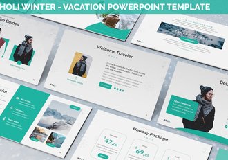 冬季休闲度假旅游活动PPT模板 - 顶尖PPT
