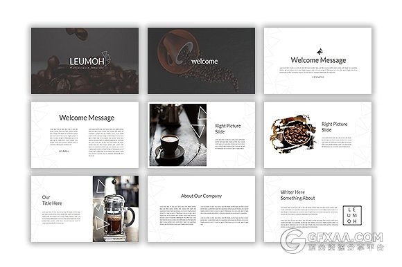 75页咖啡产品介绍多用途PPT模板 - 顶尖PPT
