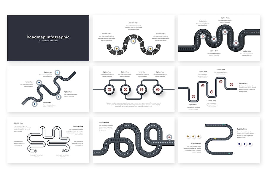 项目规划时间路线图导航Keynote模板 - 顶尖PPT