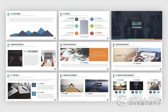 60页多种配色商务数据图表keynote模板 - 顶尖PPT