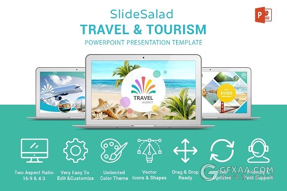 60多页旅游景区介绍PPT模板 - 顶尖PPT