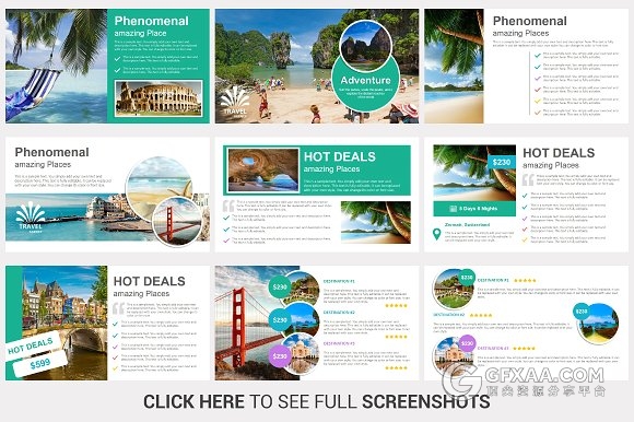 60多页旅游景区介绍PPT模板 - 顶尖PPT