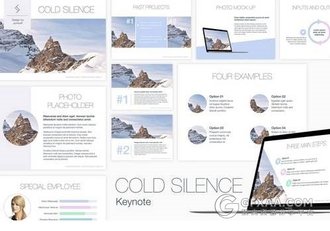 扁平化简约文艺风格keynote模板 - 顶尖PPT