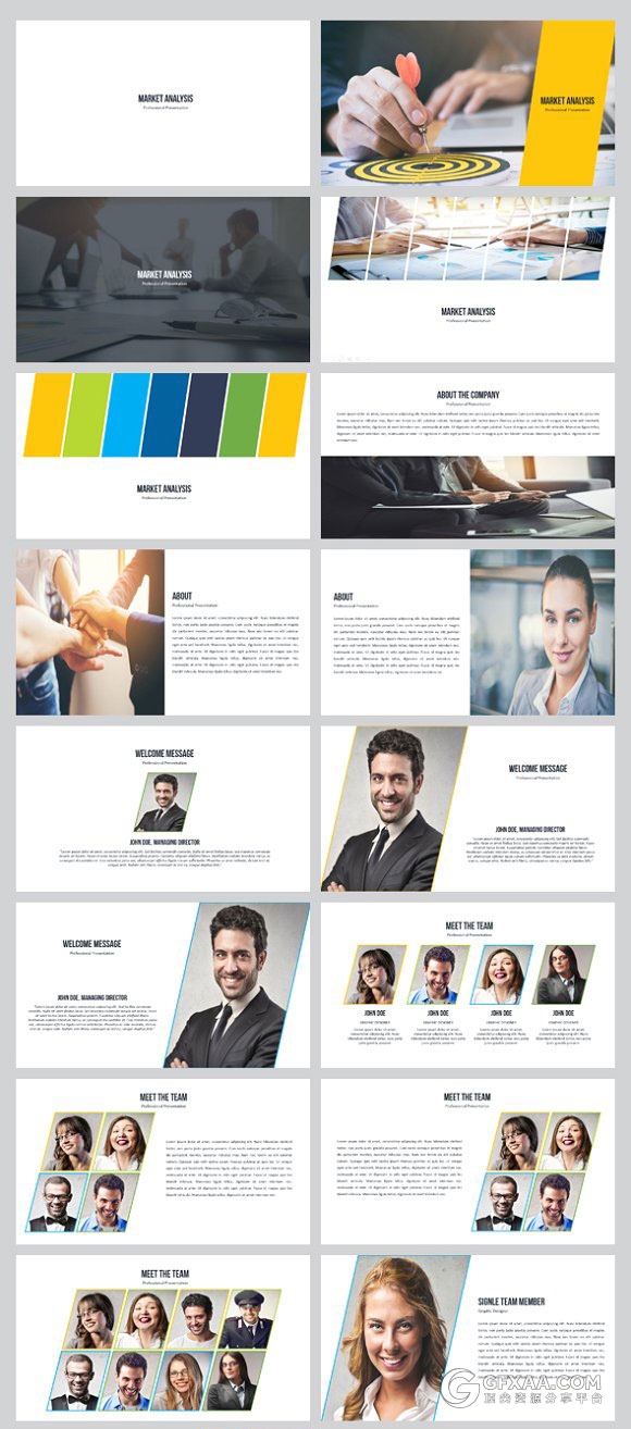 100页精美数据图表设计PPT模板 - 顶尖PPT