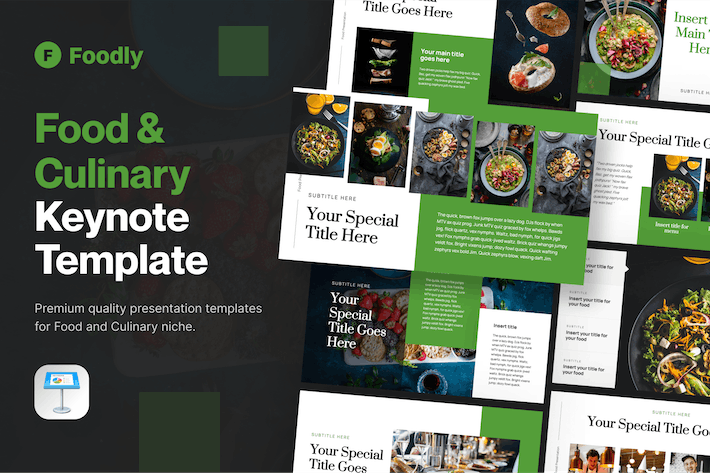 餐饮食品烹饪keynote模板 - 顶尖PPT