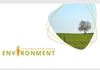 环境展示简约风格PPT模板 - 顶尖PPT