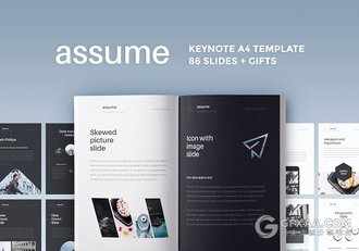 84页A4规格高端文艺风格keynote画册模板 - 顶尖PPT