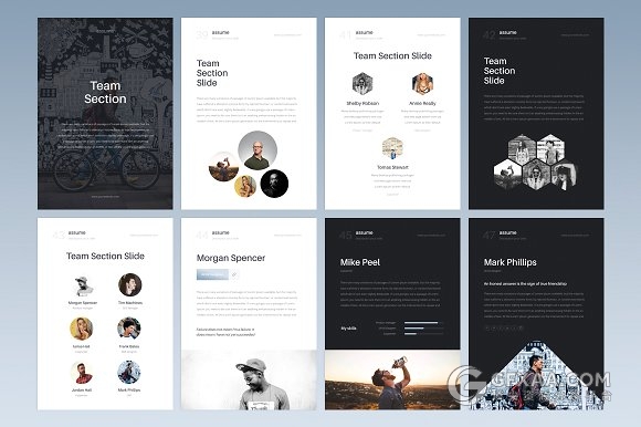 84页A4规格高端文艺风格keynote画册模板 - 顶尖PPT