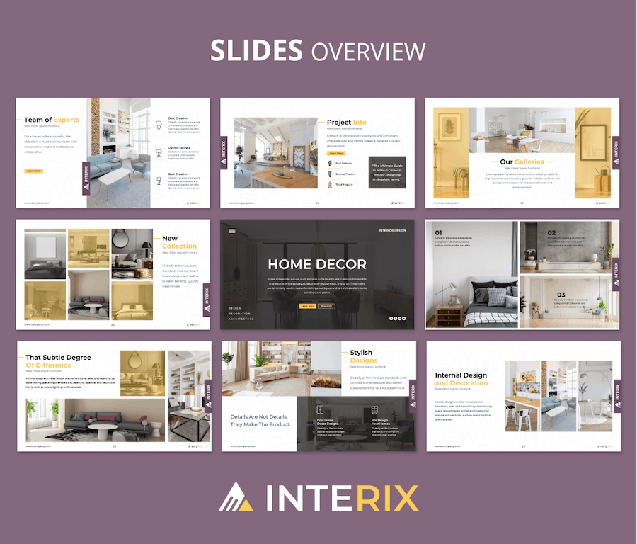 室内设计项目展示PPT模板 - 顶尖PPT