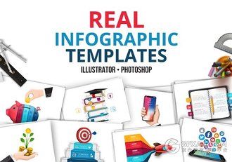 28款精美写实风格图形图标素材PSD格式 - 顶尖PPT