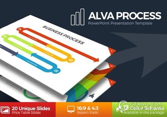 21页精美多色图形图标PPT模板 - 顶尖PPT