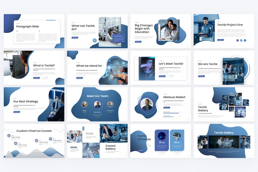 人工智能网络技术PPT模板 - 顶尖PPT