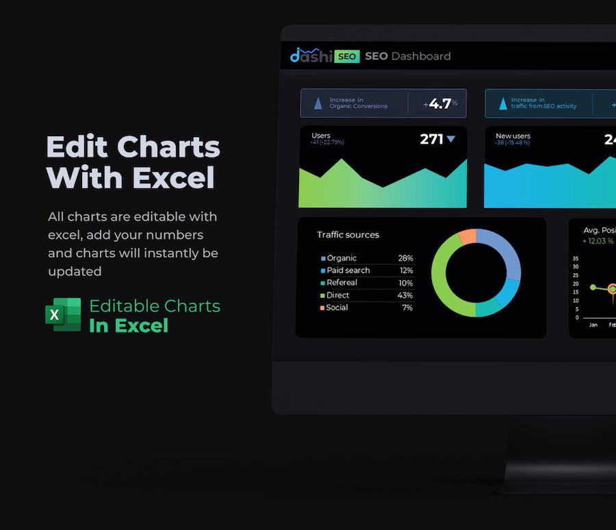 年度报告数据报表PPT模板 - 顶尖PPT