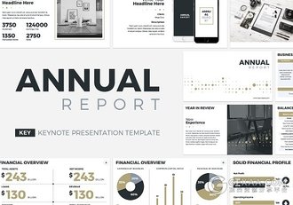 50多页简洁风格keynote9种配色模板 - 顶尖PPT