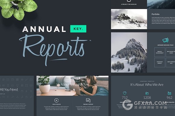 4种配色深色系精美keynote商务模板 - 顶尖PPT