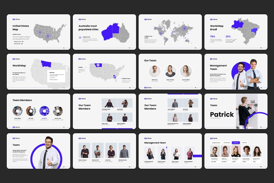 圆圈动画商务通用keynote模板 - 顶尖PPT