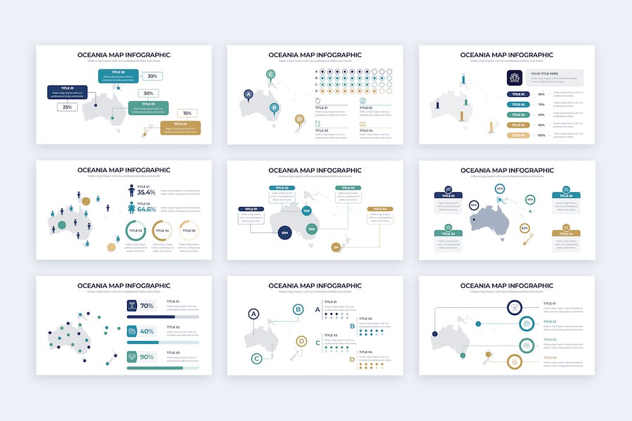 大洋洲地图keynote模板 - 顶尖PPT