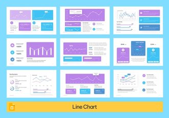 可视化数据折线图形PPT模板 - 顶尖PPT