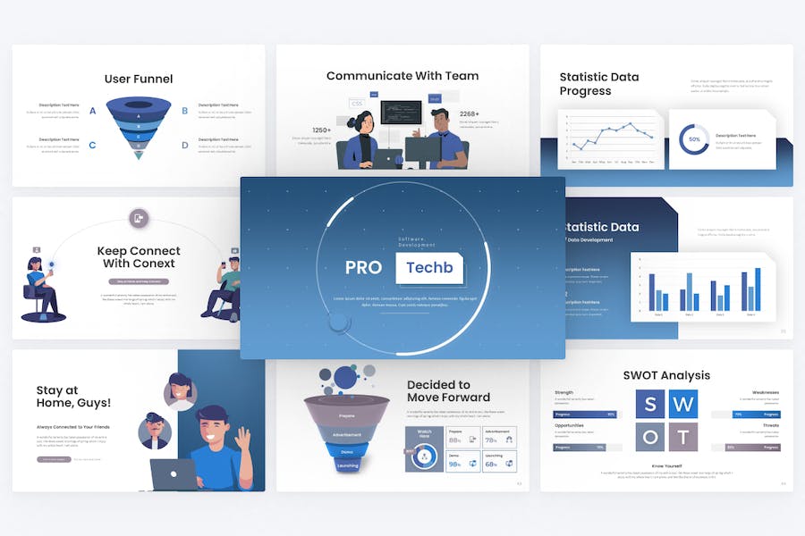 人工智能网络技术PPT模板 - 顶尖PPT