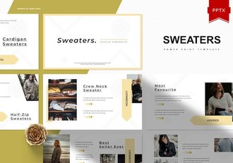 毛衣服装时尚品牌营销PPT模板 - 顶尖PPT