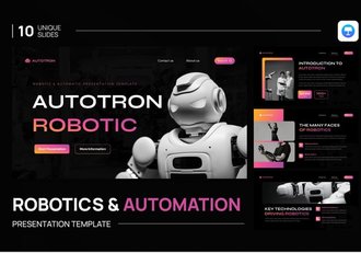 AI人工智能机器人技术主题演讲keynote模板 - 顶尖PPT