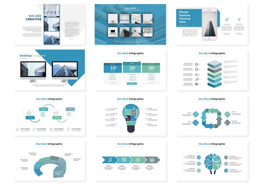 创意商业融资计划Keynote模板 - 顶尖PPT