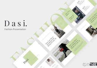 30页极简时尚流行风格ppt模板 - 顶尖PPT