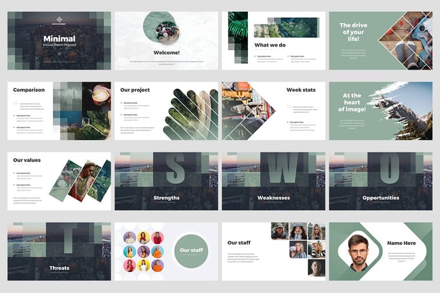 公司年度报告提案信息图形地图PPT模板 - 顶尖PPT