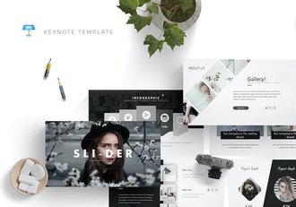 简约文艺风格女性主题keynote模板 - 顶尖PPT