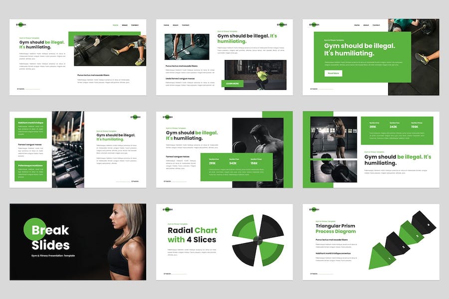 体操健身训练方案讲述Keynote模板 - 顶尖PPT