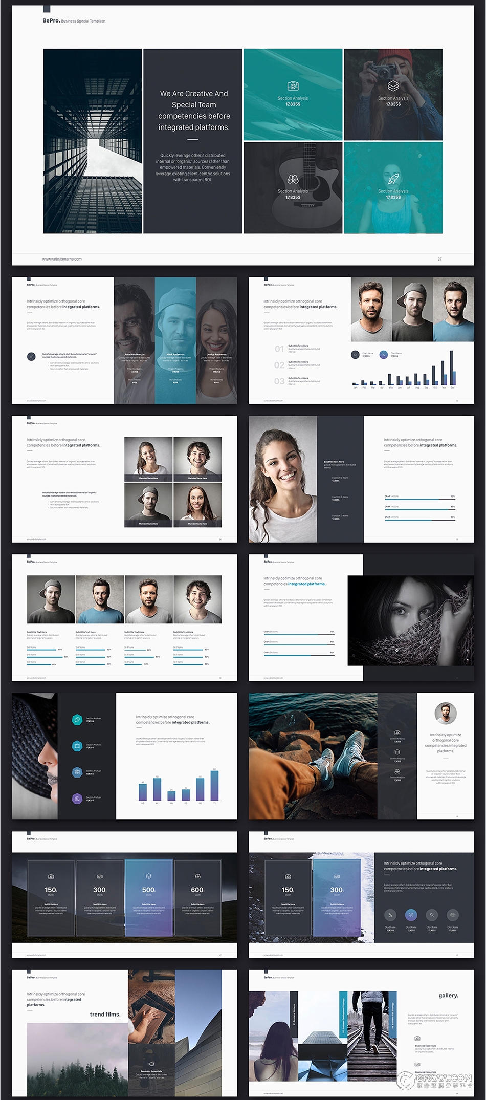 100多页简约商务范PPT多用途模板 - 顶尖PPT