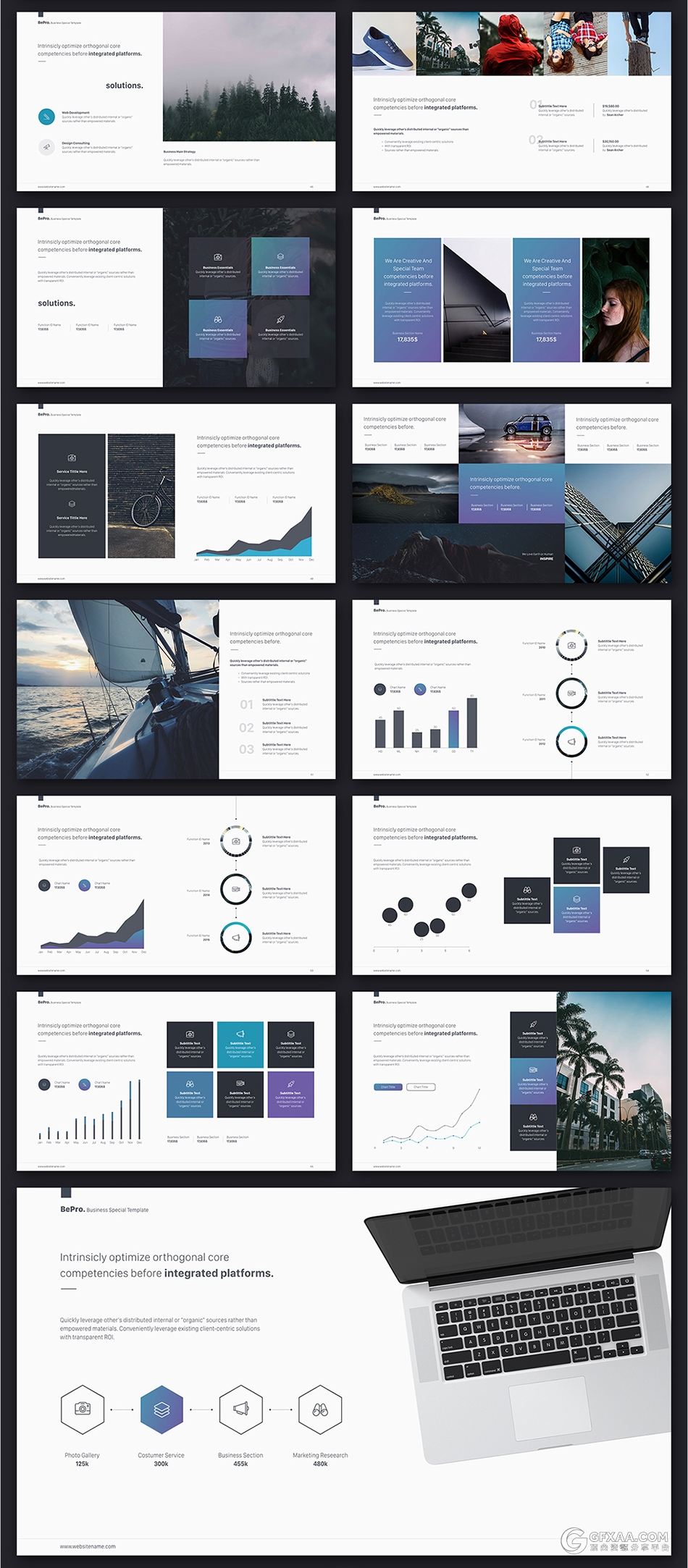 100多页简约商务范PPT多用途模板 - 顶尖PPT