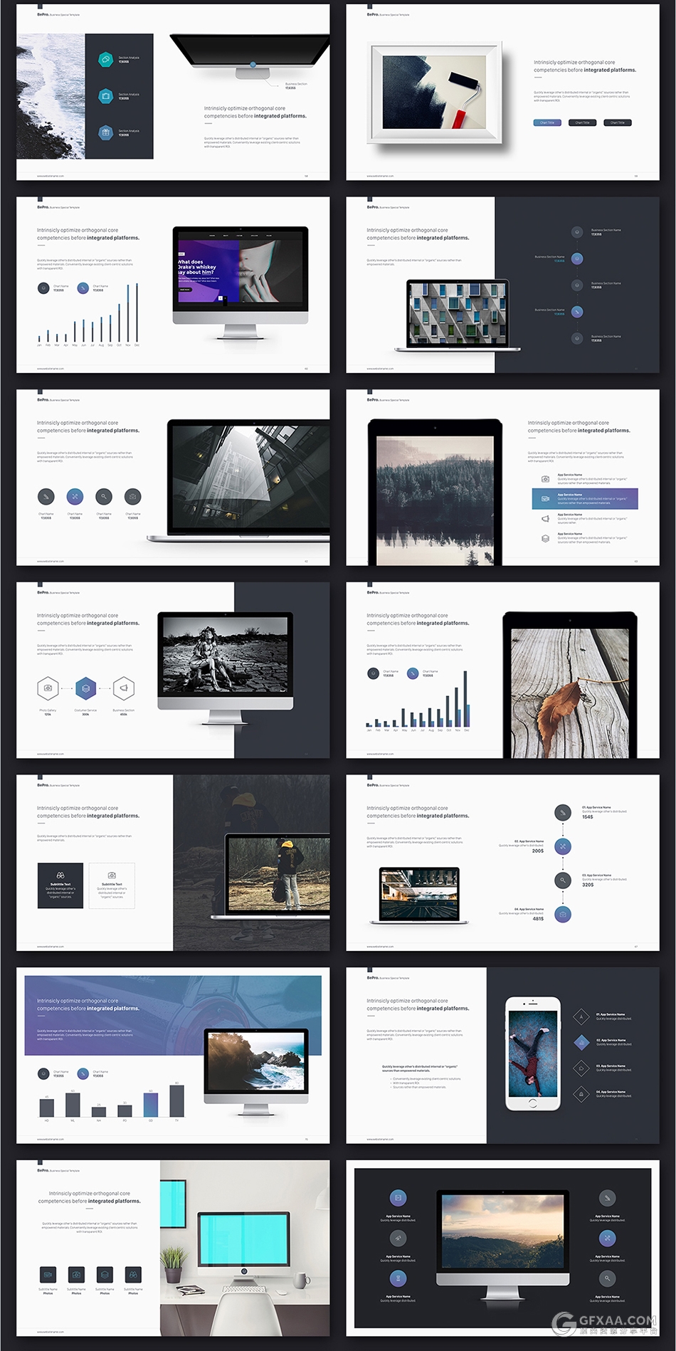 100多页简约商务范PPT多用途模板 - 顶尖PPT