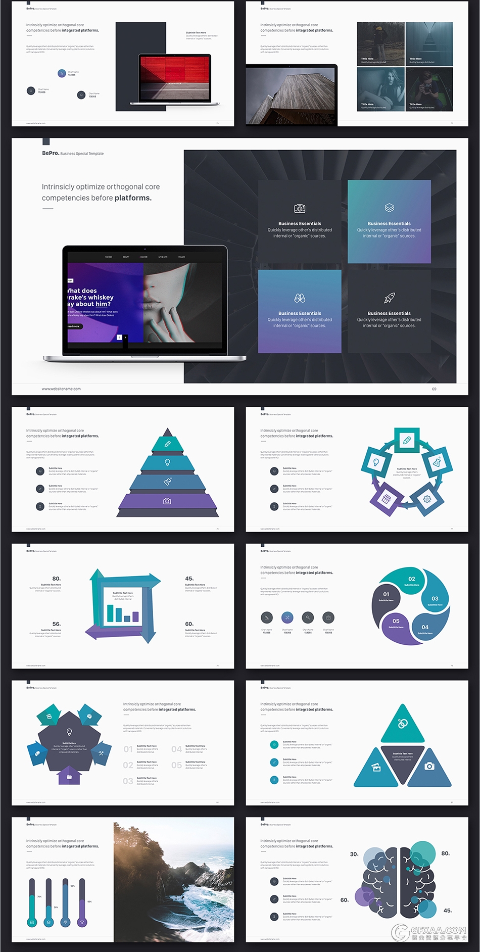 100多页简约商务范PPT多用途模板 - 顶尖PPT