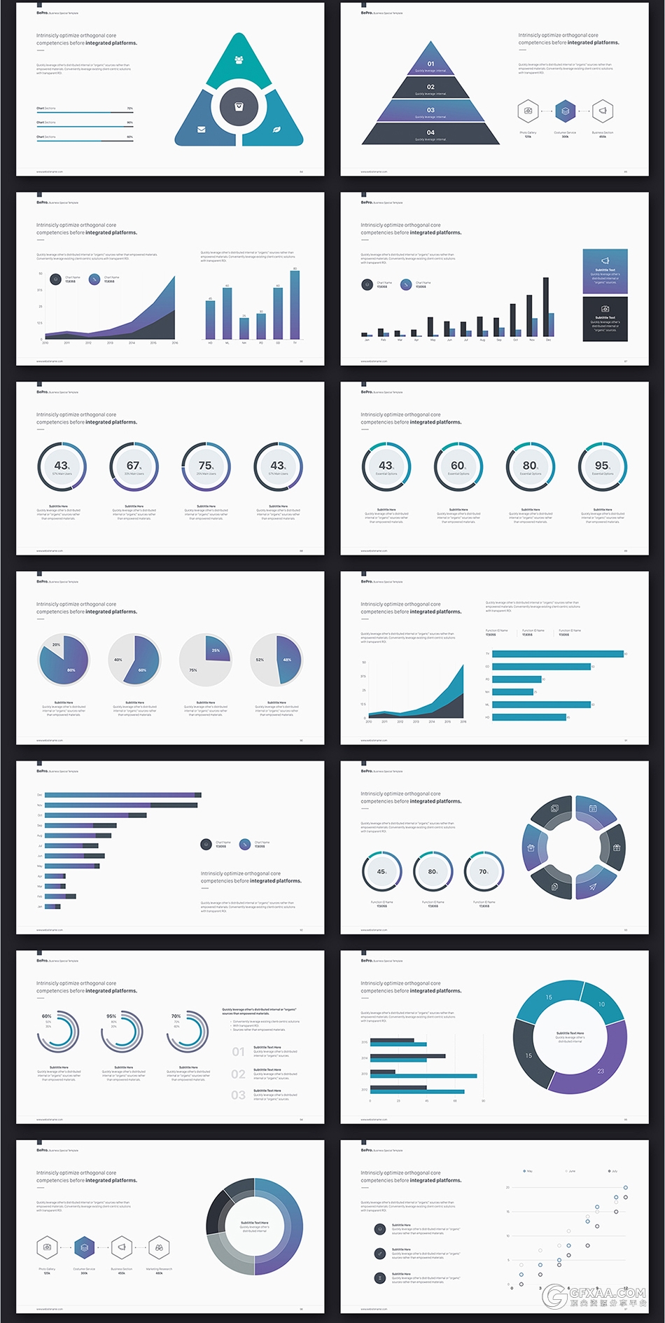 100多页简约商务范PPT多用途模板 - 顶尖PPT