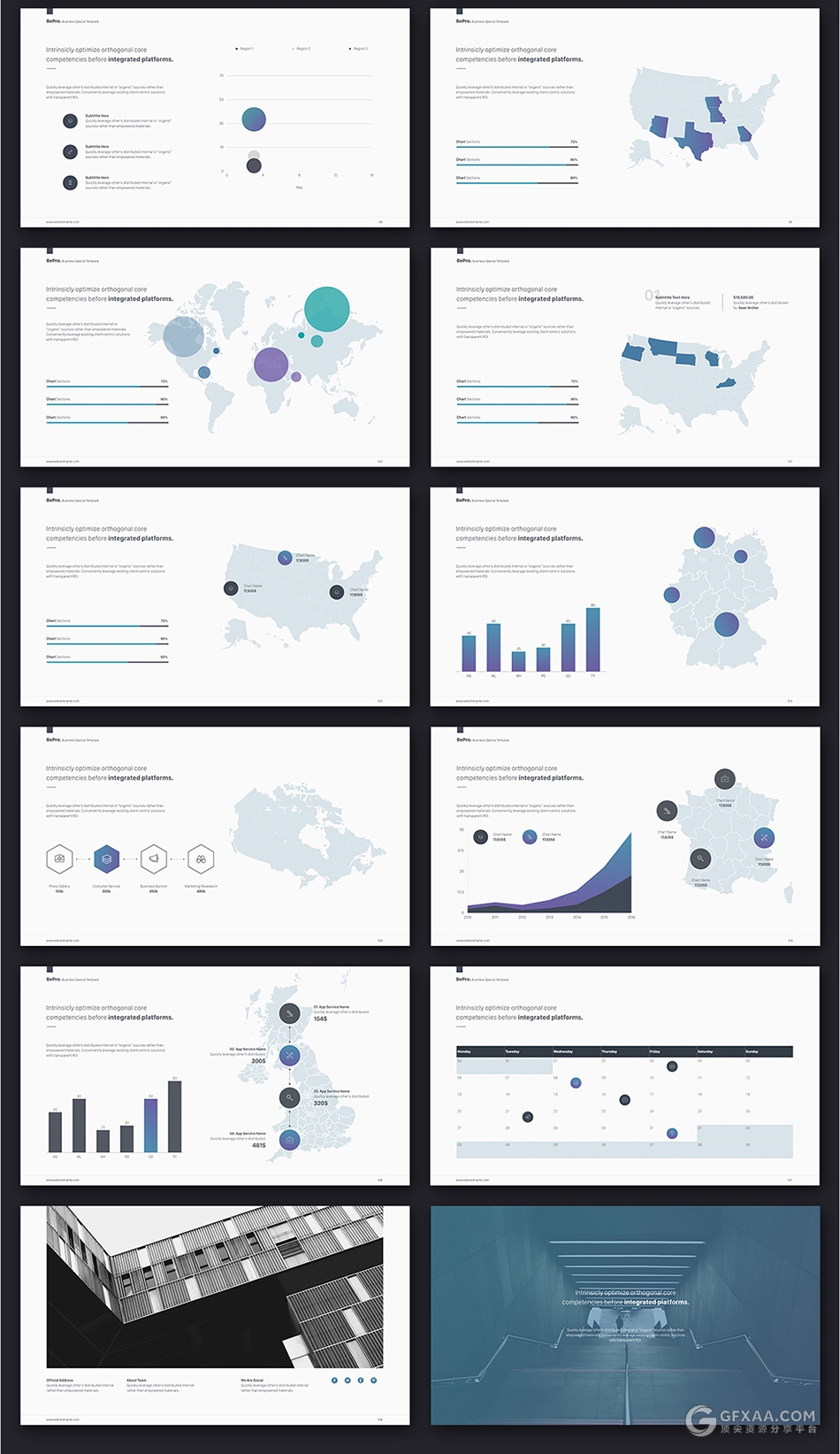 100多页简约商务范PPT多用途模板 - 顶尖PPT