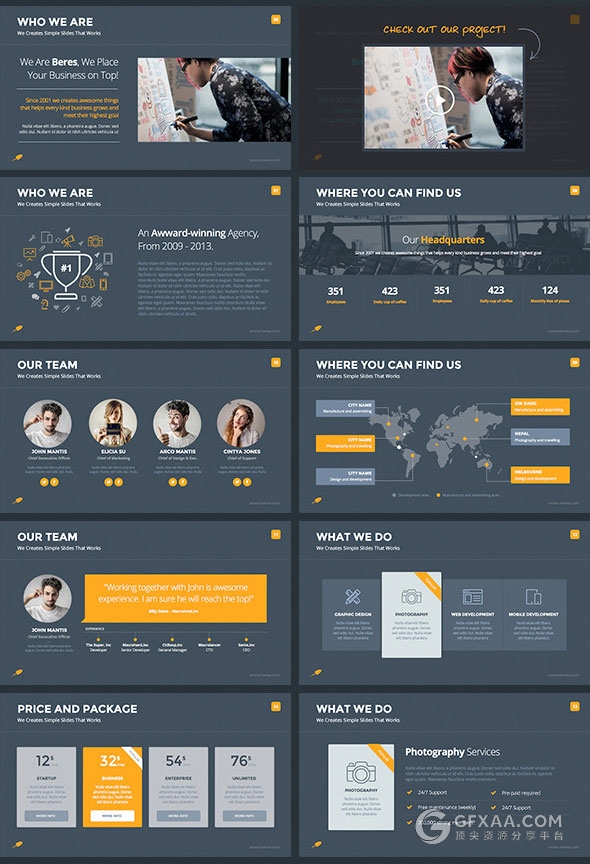 100多页欧美商务风格多用途PPT模板 - 顶尖PPT