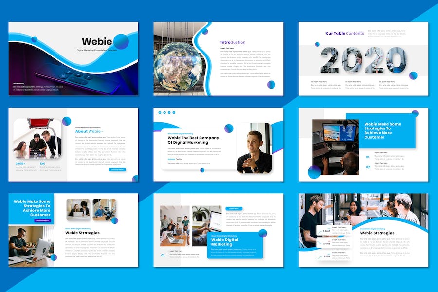 网页数字营销推广策略Keynote模板 - 顶尖PPT