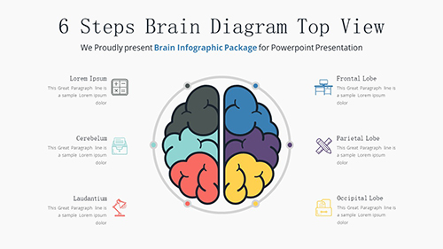 4页PPT绘制卡通风格大脑小脑模板 - 顶尖PPT