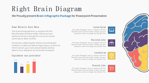 4页PPT绘制卡通风格大脑小脑模板 - 顶尖PPT