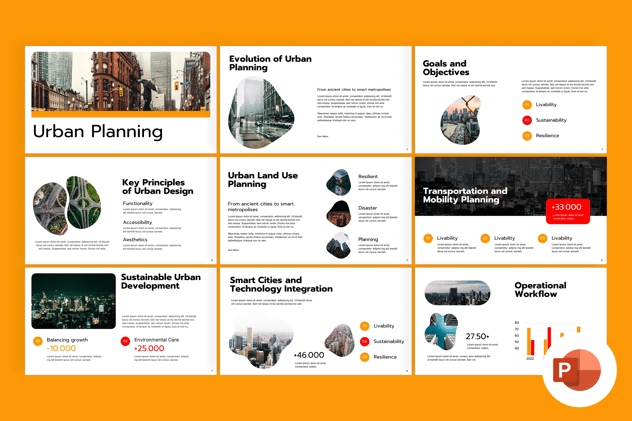 城市规划方案展示幻灯片PPT模板 - 顶尖PPT