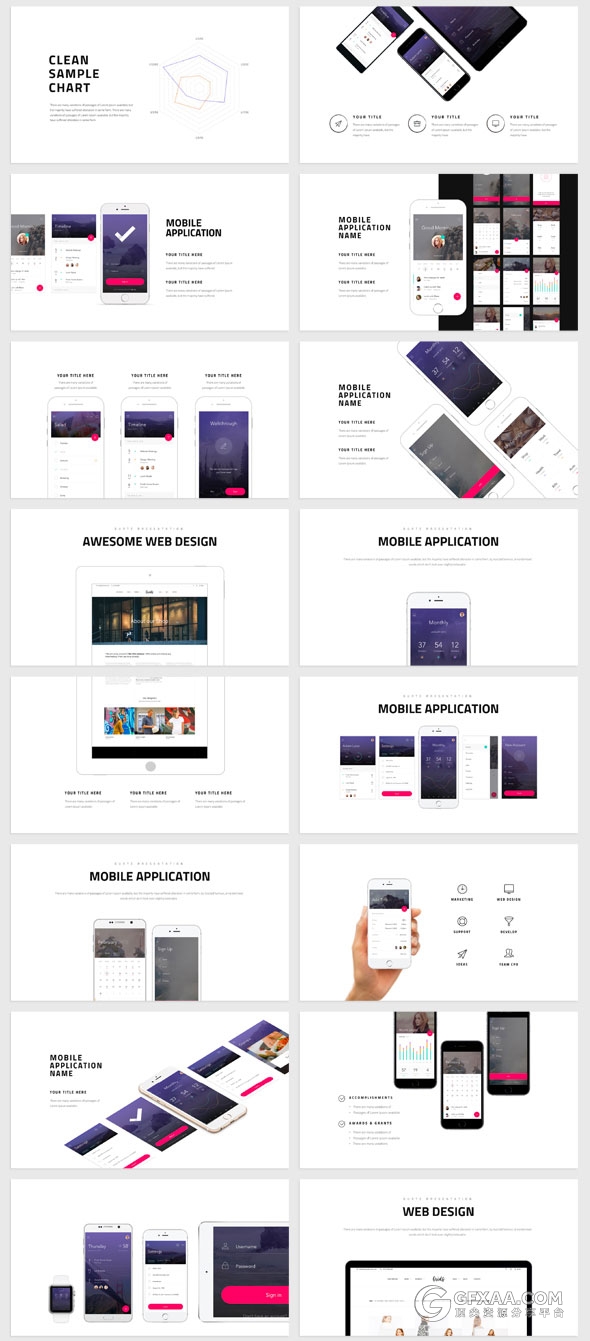 150页简约风格泼墨笔刷剪影keynote模板 - 顶尖PPT