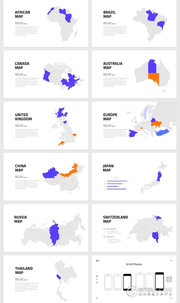 150页简约风格泼墨笔刷剪影keynote模板 - 顶尖PPT